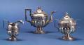 Three Piece American Federal Coin Silver Tea Set
