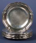 Set of Twelve German 800 Silver Service Plates