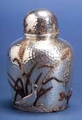 Gorham Sterling and Copper Aesthetic Movement Tea Caddy