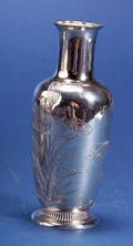 Small Gorham Engraved Sterling Aesthetic Movement Vase