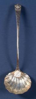 George III Silver Ladle with Cherub Stem