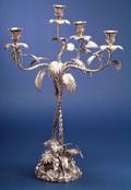 Elkington  Co Electroplate Four Light Palm Tree Candelabrum