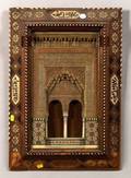 HispanoMoresque Plaster and Inlay Wall Plaque