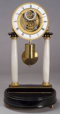 Continental Empire Ebonized Ormolu and Onyx Bracket Clock