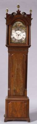 English Chippendale Mahogany Long Case Clock