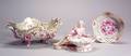 Three Meissen Porcelain Purple Indian Pattern Serving Pieces