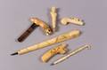 Group of Six Ivory and Bone Parasol and Cane Handles