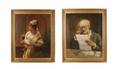 Pair of 19th C English Portraits Oil on Canvas