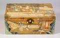 Chinese Export Polychrome Decorated Hide Trunk