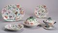English Ironstone Chinoiserie Patterned Partial Dinner Service