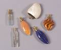 Five Miniature Glass Perfume Vials