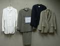 Two Armani Linen and Wool Womens Coats an Armani Womans Wool Suit and Two White Shirts