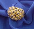 18kt Gold and Sapphire Dome Ring