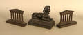 Pair bronze bookends