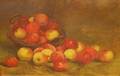 Framed Oil on Canvas Still Life with Apples