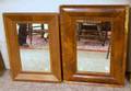 Two Empire Mahogany Veneer Mirrors