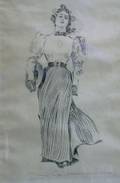 Framed Signed Charles D Gibson Lithograph Portrait of a Woman