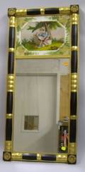 Gilt Gesso and Wood Split Baluster Mirror with Reversepainted Glass Little Scholar Tablet