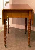 Late Federal Carved Maple Dropleaf Table
