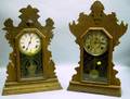 Two Gingerbread Shelf Clocks