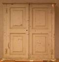 Graypainted Paneled TwoDoor Cabinet