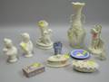Seven Parian Table Items and Three Jasperware Items