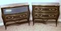 Pair of Louis XV Style Black Lacquered Commodes