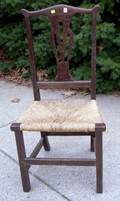 Country Chippendale Oak Side Chair