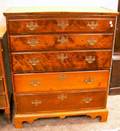 Chippendale Pine Blanket Chest over Two Long Drawers