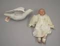 Bisque Shoulder Head Character Boy Doll and a Parian Dover