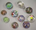 Ten Art Glass Paperweights