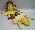 Two Cotton Rag Dolls