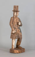 Carved oak figure of a peglegged sea captain 19th c