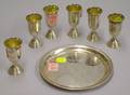 Israeli Silver Judaic Kiddush Set
