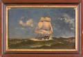 Oil on board ship portrait 19th c