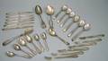 Twentythree Pieces of Assorted Sterling Silver Flatware and Five Pieces of Silver Plate Flatware