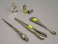 Five Sterling and Silver Plated Dresser Items