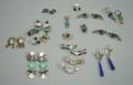 Group of Southwestern Silver and Hardstone Earrings
