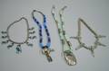 Four Southwestern Silver and Bead Necklaces