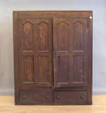 Pennsylvania Queen Anne walnut linen press