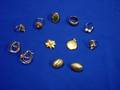 Six Mostly Gemset 14kt Gold Rings a 14kt Gold and Pearl Clasp Two Pairs of Gold Earrings and a Goldfilled 