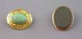 14kt Gold and Carved Scarab Brooch and a Bloodstone Brooch