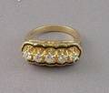 14kt Gold Enamel and Diamond Ring