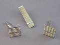 18kt White Gold and Diamond Cuff Links and Tie Bar