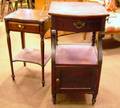 Empirestyle Carved Mahogany and Mahogany Veneer Washstand and a Federalstyle Stand