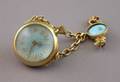 Light Blue Enamel Decorated Pendant Watch
