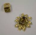 18kt Gold and Citrine Clip Brooch and Ring