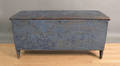 New England blue painted blanket chest