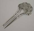 English Sterling Silver Pierced and Engraved Hair Comb