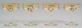 Four Moser Enameled Glass Goblets